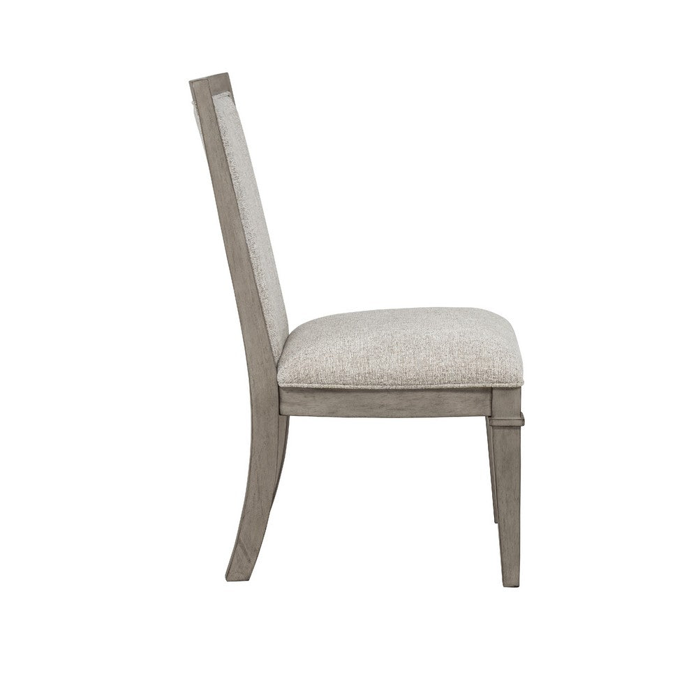 Henry Dining Side Chair Set of 2 | Beige Polyester | Vintage Light Cream