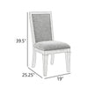 Henry Dining Side Chair Set of 2 | Beige Polyester | Vintage Light Cream
