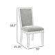 Henry Dining Side Chair Set of 2 | Beige Polyester | Vintage Light Cream