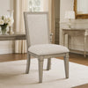 Henry Dining Side Chair Set of 2 | Beige Polyester | Vintage Light Cream