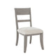 Henry Dining Side Chair Set of 2 | Slat Back | Vintage Light Cream & Beige