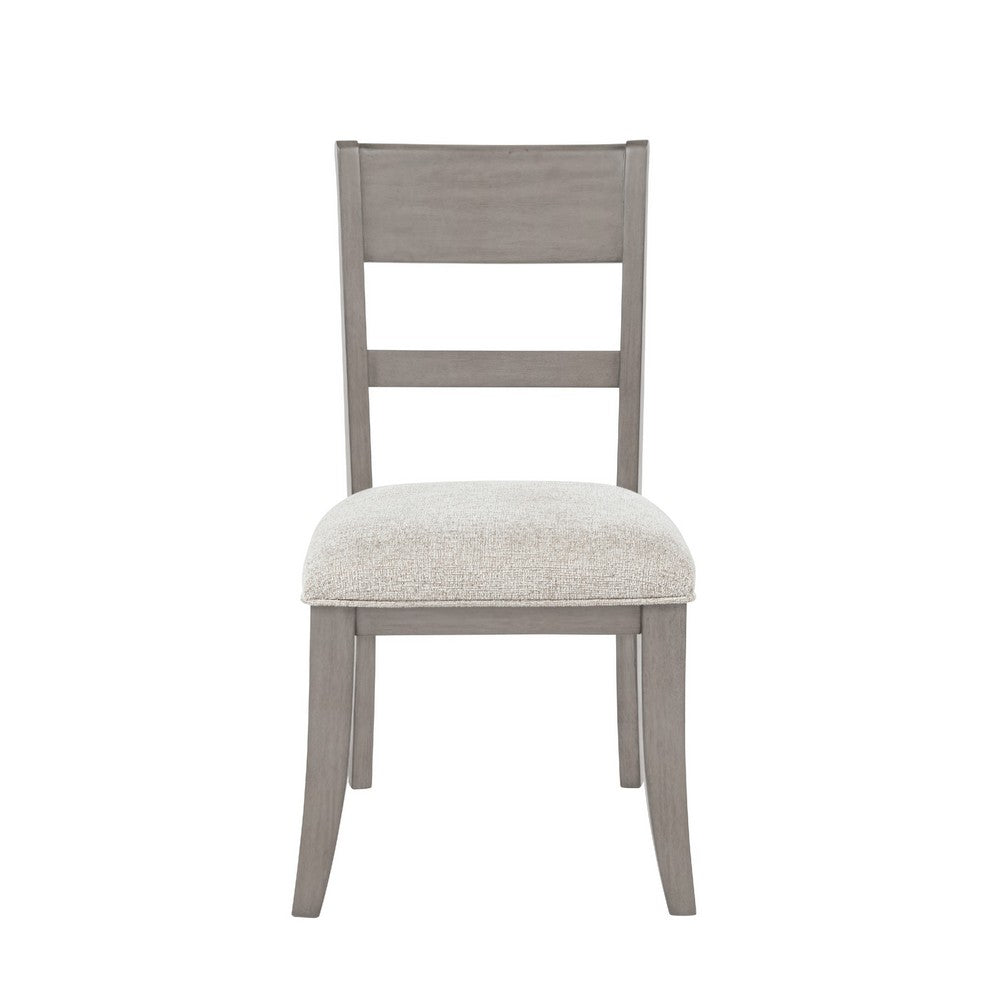 Henry Dining Side Chair Set of 2 | Slat Back | Vintage Light Cream & Beige