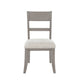 Henry Dining Side Chair Set of 2 | Slat Back | Vintage Light Cream & Beige