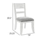 Henry Dining Side Chair Set of 2 | Slat Back | Vintage Light Cream & Beige