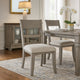 Henry Dining Side Chair Set of 2 | Slat Back | Vintage Light Cream & Beige