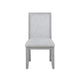 Ion Dining Side Chair Set of 2 | Mist Gray Polyester & Solid Rubberwood