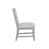 Ion Dining Side Chair Set of 2 | Mist Gray Polyester & Solid Rubberwood