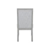 Ion Dining Side Chair Set of 2 | Mist Gray Polyester & Solid Rubberwood