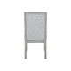 Ion Dining Side Chair Set of 2 | Mist Gray Polyester & Solid Rubberwood