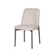 Ery Dining Side Chair Set of 2 | Beige Cushions | Black Metal Frame