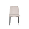 Ery Dining Side Chair Set of 2 | Beige Cushions | Black Metal Frame