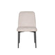 Ery Dining Side Chair Set of 2 | Beige Cushions | Black Metal Frame