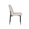 Ery Dining Side Chair Set of 2 | Beige Cushions | Black Metal Frame