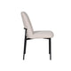 Ery Dining Side Chair Set of 2 | Beige Cushions | Black Metal Frame