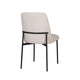 Ery Dining Side Chair Set of 2 | Beige Cushions | Black Metal Frame