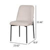 Ery Dining Side Chair Set of 2 | Beige Cushions | Black Metal Frame