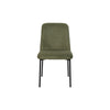 Ery Dining Side Chair Set of 2 | Green Cushions | Black Metal Frame