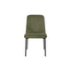 Ery Dining Side Chair Set of 2 | Green Cushions | Black Metal Frame
