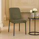 Ery Dining Side Chair Set of 2 | Green Cushions | Black Metal Frame