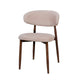 Riom Dining Side Chair Set of 2 | Low Curved Back | Walnut Brown Metal