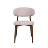 Riom Dining Side Chair Set of 2 | Low Curved Back | Walnut Brown Metal