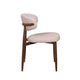 Riom Dining Side Chair Set of 2 | Low Curved Back | Walnut Brown Metal