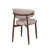 Riom Dining Side Chair Set of 2 | Low Curved Back | Walnut Brown Metal