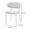 Riom Dining Side Chair Set of 2 | Low Curved Back | Walnut Brown Metal