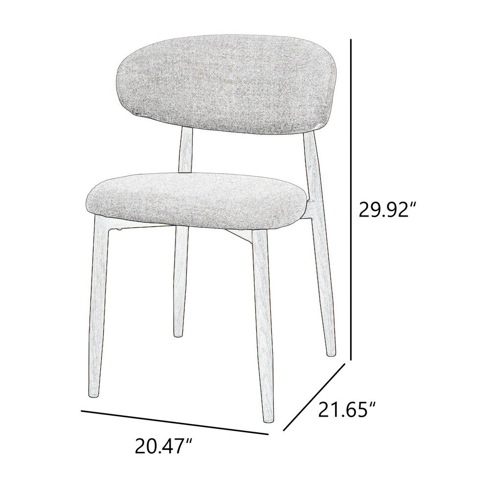 Riom Dining Side Chair Set of 2 | Low Curved Back | Walnut Brown Metal
