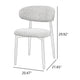 Riom Dining Side Chair Set of 2 | Low Curved Back | Walnut Brown Metal