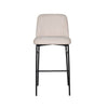 Ery Bar Height Chair Set of 2 | Beige Cushions | Black Metal Frame