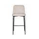 Ery Bar Height Chair Set of 2 | Beige Cushions | Black Metal Frame