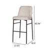 Ery Bar Height Chair Set of 2 | Beige Cushions | Black Metal Frame