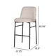 Ery Bar Height Chair Set of 2 | Beige Cushions | Black Metal Frame