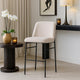 Ery Bar Height Chair Set of 2 | Beige Cushions | Black Metal Frame