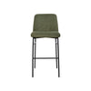 Ery Bar Height Chair Set of 2 | Green Cushions | Black Metal Frame