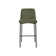 Ery Bar Height Chair Set of 2 | Green Cushions | Black Metal Frame