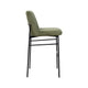 Ery Bar Height Chair Set of 2 | Green Cushions | Black Metal Frame