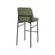 Ery Bar Height Chair Set of 2 | Green Cushions | Black Metal Frame