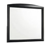 Sevy Dresser Mirror | Curved Top | Onyx Black Solid Rubberwood | 41x46