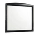 Sevy Dresser Mirror | Curved Top | Onyx Black Solid Rubberwood | 41x46