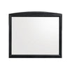 Sevy Dresser Mirror | Curved Top | Onyx Black Solid Rubberwood | 41x46