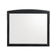 Sevy Dresser Mirror | Curved Top | Onyx Black Solid Rubberwood | 41x46