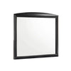 Sevy Dresser Mirror | Curved Top | Onyx Black Solid Rubberwood | 41x46