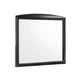 Sevy Dresser Mirror | Curved Top | Onyx Black Solid Rubberwood | 41x46