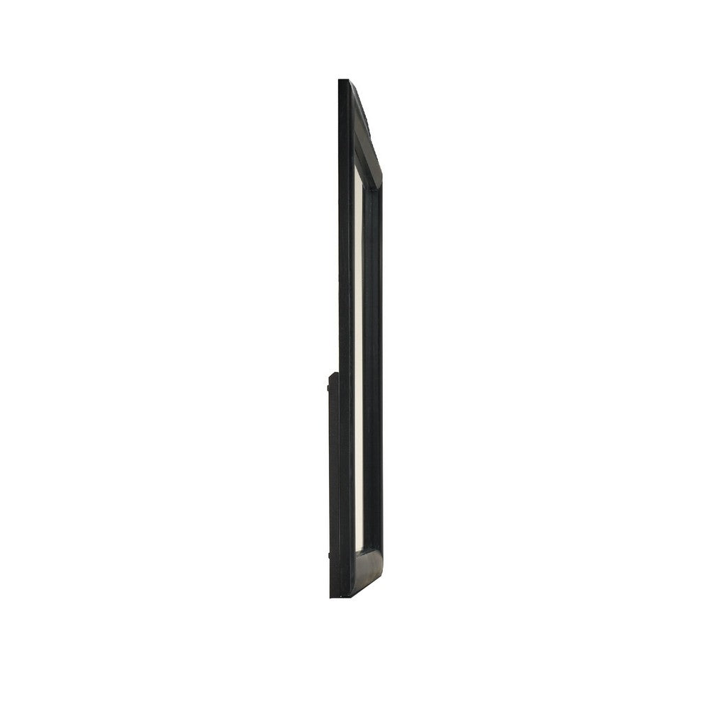 Sevy Dresser Mirror | Curved Top | Onyx Black Solid Rubberwood | 41x46