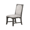 Leslee Dining Side Chair Set of 2 | Gray Polyester | Sculpted Tall Back