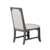 Leslee Dining Side Chair Set of 2 | Gray Polyester | Sculpted Tall Back