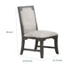 Leslee Dining Side Chair Set of 2 | Gray Polyester | Sculpted Tall Back