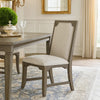 Leslee Dining Side Chair Set of 2 | Gray Polyester | Sculpted Tall Back